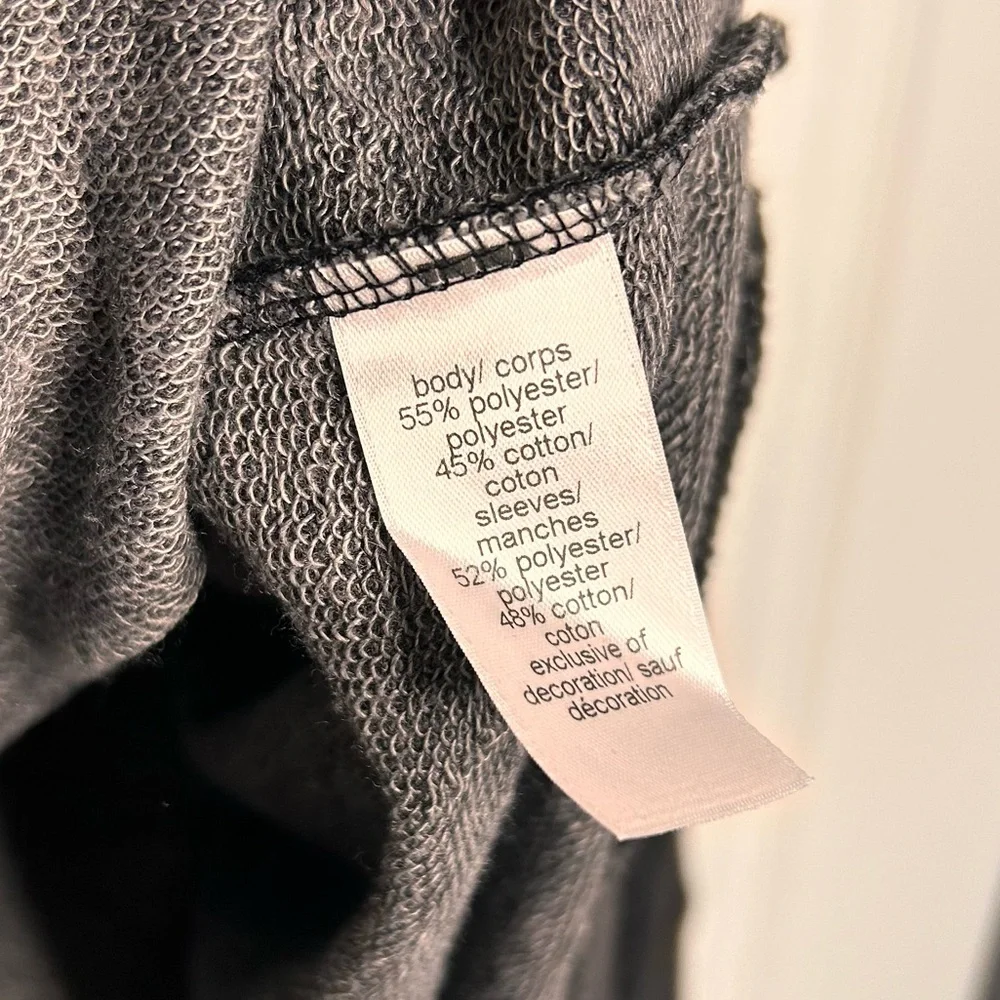 Maurices Charcoal Gray Metallic Foil Long Sleeve Sweatshirt Pop Fizz Clink 0X - Picture 7 of 8